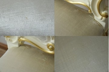 中古　美品　イタリア高級家具　SILIK(シリック)　FIDIAシリーズ　ロココ調　細部まで凝った造りが美しいダイニングチェア(定価約50万円)(椅子、イス、サロンチェア)(R-060293)