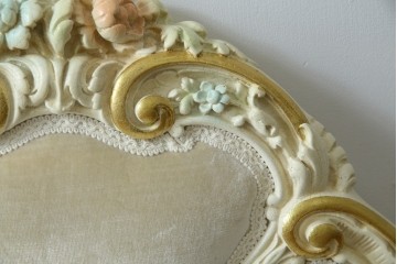 中古　美品　イタリア高級家具　SILIK(シリック)　FIDIAシリーズ　ロココ調　細部まで凝った造りが美しいダイニングチェア(定価約50万円)(椅子、イス、サロンチェア)(R-060293)