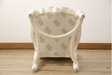 中古　美品　イタリア高級家具　SILIK(シリック)　FIDIAシリーズ　ロココ調　細部まで凝った造りが美しいダイニングチェア(定価約50万円)(椅子、イス、サロンチェア)(R-060294)