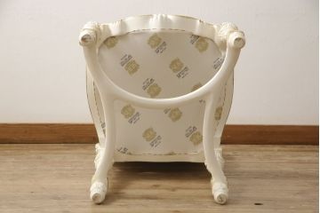 中古　美品　イタリア高級家具　SILIK(シリック)　FIDIAシリーズ　ロココ調　細部まで凝った造りが美しいダイニングチェア(定価約50万円)(椅子、イス、サロンチェア)(R-060295)