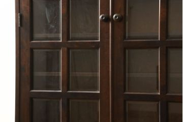 中古　美品　北海道民芸家具　和洋どちらのお部屋にも馴染むブックケース(本箱、収納棚、キャビネット、飾り棚)(R-060300)