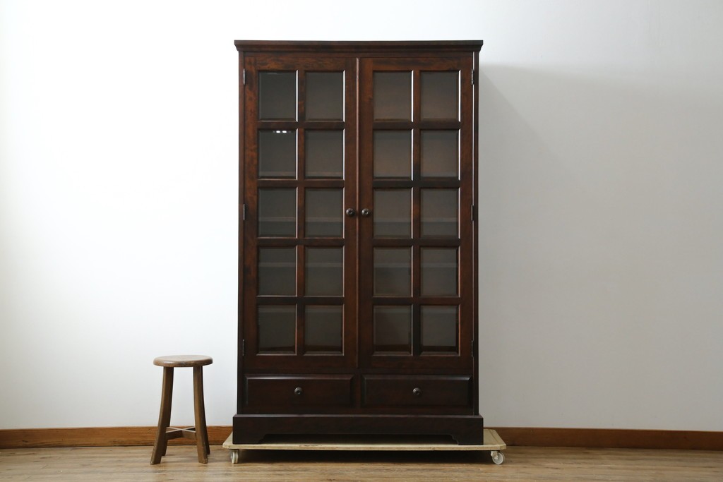 中古　美品　北海道民芸家具　和洋どちらのお部屋にも馴染むブックケース　(R-060300)