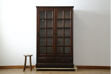 中古　美品　北海道民芸家具　和洋どちらのお部屋にも馴染むブックケース　(R-060300)