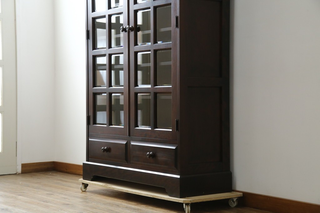 中古　美品　北海道民芸家具　和洋どちらのお部屋にも馴染むブックケース　(R-060300)