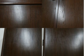 イギリスアンティーク　マホガニー材　薄型がいいね!　クラシカルな雰囲気が素敵な猫脚ワードローブ　(R-060304)