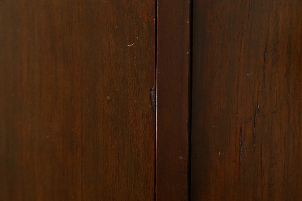 イギリスアンティーク　マホガニー材　薄型がいいね!　クラシカルな雰囲気が素敵な猫脚ワードローブ　(R-060304)