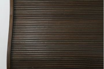 和製アンティーク　激レア!!　古い洋館の雰囲気が魅力的なシャッター式ライティングビューロー(蛇腹、ロールトップデスク、机、在宅ワーク用、在宅用、ワークデスク、キャビネット)(R-060306)