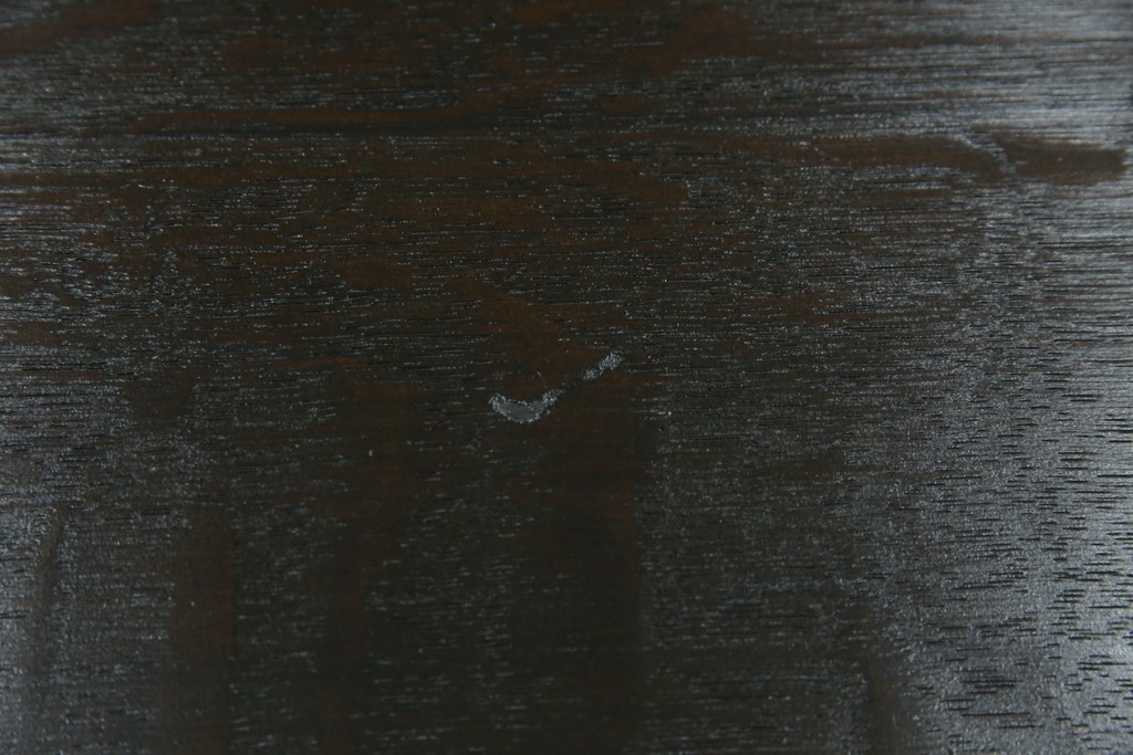 和製アンティーク　ナラ材　幕板下に棚のある珍しいデザインが魅力的な平机　(R-060311)