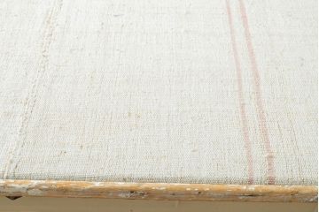 フランスアンティーク　ペイント仕上げ限定　天板グレインサックリメイク　フレンチスタイルの空間演出にぴったりの平机(テーブル、デスク)(R-060312)