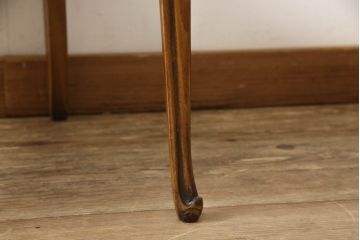 中古　美品　イタリア　ブランド家具　メデア(Medea)　背板の彫刻と華やかなファブリックが印象的なハイバックチェア(椅子、イス、ダイニングチェア)(R-060314)