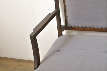 和製アンティーク　栓材　大正ロマンの雰囲気漂う2.5人掛けソファベンチ(2人掛けソファ、3人掛けソファ、ダイニングソファ、長椅子)(R-060316)