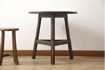 中古　飛騨産業　PROVINCIAL(プロヴィンシャル・プロビンシャル)シリーズ　キツツキ　クリケットテーブル(プロビンシャル、コーヒーテーブル、カフェテーブル、机、丸テーブル、ラウンドテーブル)(定価約17万円)(R-060321)
