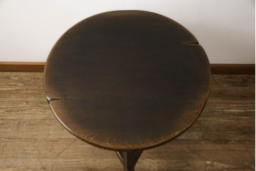 中古　飛騨産業　PROVINCIAL(プロヴィンシャル・プロビンシャル)シリーズ　キツツキ　クリケットテーブル(プロビンシャル、コーヒーテーブル、カフェテーブル、机、丸テーブル、ラウンドテーブル)(定価約17万円)(R-060321)
