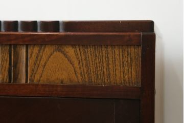 和製アンティーク家具　昭和中期　レトロな佇まいの本箱(ブックケース、本棚、収納棚、戸棚、サイドキャビネット)(R-060326)