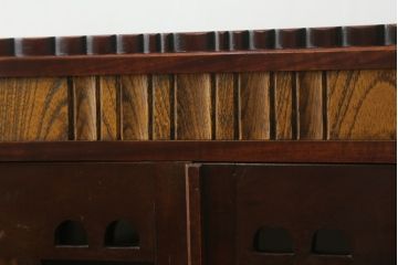 和製アンティーク家具　昭和中期　レトロな佇まいの本箱(ブックケース、本棚、収納棚、戸棚、サイドキャビネット)(R-060326)