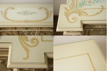 中古　美品　イタリア　SILIK(シリック)　特大　ロココ調　豪華な装飾で存在感たっぷりのサイドボード(サイドキャビネット、戸棚、収納棚、引き出し)(定価約250万円)(R-060328)