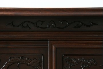 中古　花梨(カリン)材　民芸家具　深みのある色合いが美しい飾り棚　(R-060335)