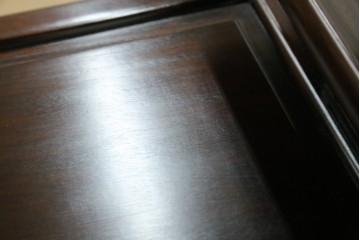 中古　花梨(カリン)材　民芸家具　深みのある色合いが美しい飾り棚　(R-060335)