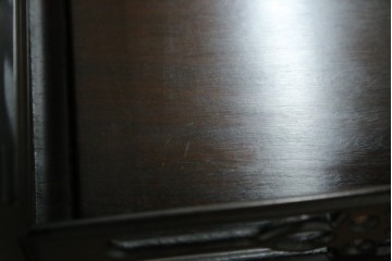 中古　花梨(カリン)材　民芸家具　深みのある色合いが美しい飾り棚　(R-060335)