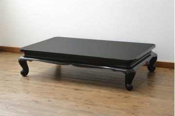 中古　美品　輪島塗り　幕下から脚にかけてのデザインが上品な雰囲気を醸し出す座卓(ローテーブル、センターテーブル)(定価約150万円)(R-060341)