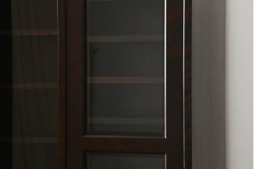 和製ビンテージ　北海道民芸家具　希少な絶版モデル　#121スライド本箱　収納力抜群の大型書棚(本箱、ブックケース、本棚、収納棚、戸棚、ヴィンテージ)(R-060344)