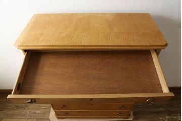 中古　希少　アメリカ輸入モデル　DREXEL HERITAGE(ドレクセルヘリテイジ)　ナチュラルな色味がお部屋に合わせやすいライティングビューロー(ワークデスク、在宅ワーク、在宅用、引き出し、チェスト)(R-060347)