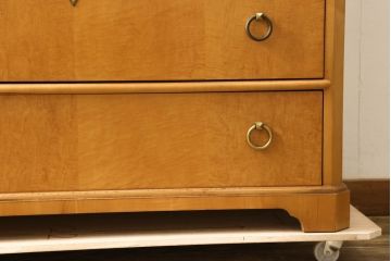 中古　希少　アメリカ輸入モデル　DREXEL HERITAGE(ドレクセルヘリテイジ)　ナチュラルな色味がお部屋に合わせやすいライティングビューロー(ワークデスク、在宅ワーク、在宅用、引き出し、チェスト)(R-060347)