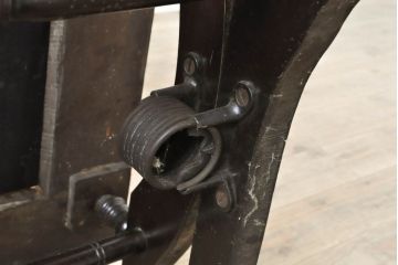 イギリスアンティーク　スプリング式が珍しい!個性の光る小花柄のファブリックがステキなロッキングチェア(アームチェア、椅子、イス)(R-060353)