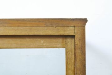 和製アンティーク　コレクションのディスプレイにおすすめ!レトロな雰囲気漂う引き出し付きガラスケース(ショーケース、陳列棚、飾り棚、戸棚、キャビネット、店舗什器)(R-060363)