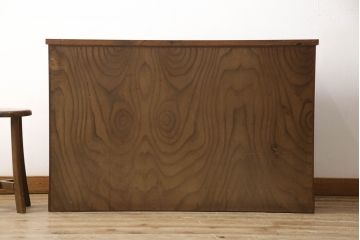 中古　美品　和製民芸家具　天板リメイク　岩谷堂箪笥　テレビ台としてもおすすめな和風ローチェスト(衣装箪笥、テレビボード、引き出し、ローボード)(R-060369)