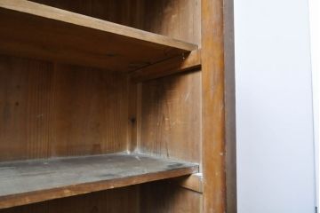 和製アンティーク　収納力が魅力的なオープンラック(サイドボード、サイドキャビネット、収納棚、飾り棚、引き出し、店舗什器)(R-060373)