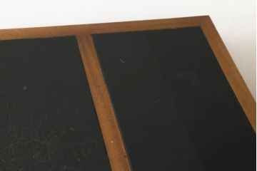 中古　DREXEL HERITAGE(ドレクセルヘリテイジ)　Triune(トライユン)　レザートップが格好いいマホガニー材製のデスク(定価約75万円)(両袖机、在宅ワーク、在宅用ワークデスク)(R-060387)