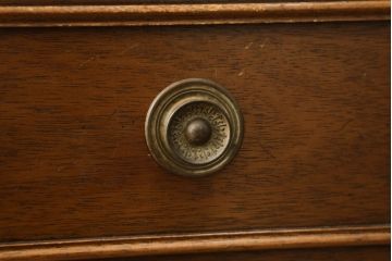中古　DREXEL HERITAGE(ドレクセルヘリテイジ)　Triune(トライユン)　レザートップが格好いいマホガニー材製のデスク(定価約75万円)(両袖机、在宅ワーク、在宅用ワークデスク)(R-060387)