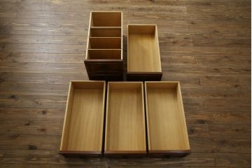 中古　DREXEL HERITAGE(ドレクセルヘリテイジ)　Triune(トライユン)　レザートップが格好いいマホガニー材製のデスク(定価約75万円)(両袖机、在宅ワーク、在宅用ワークデスク)(R-060387)