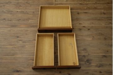 中古　DREXEL HERITAGE(ドレクセルヘリテイジ)　Triune(トライユン)　レザートップが格好いいマホガニー材製のデスク(定価約75万円)(両袖机、在宅ワーク、在宅用ワークデスク)(R-060387)