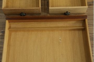 中古　DREXEL HERITAGE(ドレクセルヘリテイジ)　Triune(トライユン)　レザートップが格好いいマホガニー材製のデスク(定価約75万円)(両袖机、在宅ワーク、在宅用ワークデスク)(R-060387)