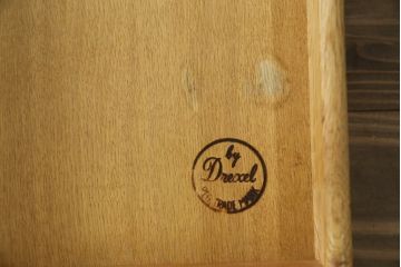 中古　DREXEL HERITAGE(ドレクセルヘリテイジ)　Triune(トライユン)　レザートップが格好いいマホガニー材製のデスク(定価約75万円)(両袖机、在宅ワーク、在宅用ワークデスク)(R-060387)