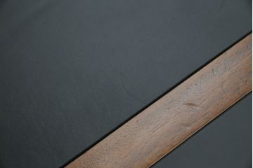 中古　DREXEL HERITAGE(ドレクセルヘリテイジ)　Triune(トライユン)　レザートップが格好いいマホガニー材製のデスク(定価約75万円)(両袖机、在宅ワーク、在宅用ワークデスク)(R-060387)