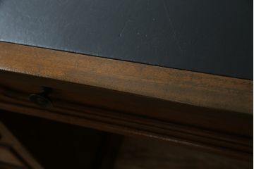 中古　DREXEL HERITAGE(ドレクセルヘリテイジ)　Triune(トライユン)　レザートップが格好いいマホガニー材製のデスク(定価約75万円)(両袖机、在宅ワーク、在宅用ワークデスク)(R-060387)