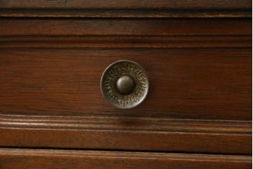 中古　DREXEL HERITAGE(ドレクセルヘリテイジ)　Triune(トライユン)　レザートップが格好いいマホガニー材製のデスク(定価約75万円)(両袖机、在宅ワーク、在宅用ワークデスク)(R-060387)