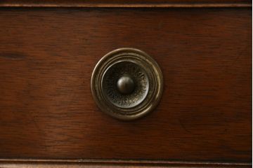 中古　DREXEL HERITAGE(ドレクセルヘリテイジ)　Triune(トライユン)　レザートップが格好いいマホガニー材製のデスク(定価約75万円)(両袖机、在宅ワーク、在宅用ワークデスク)(R-060387)