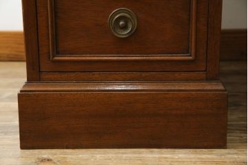 中古　DREXEL HERITAGE(ドレクセルヘリテイジ)　Triune(トライユン)　レザートップが格好いいマホガニー材製のデスク(定価約75万円)(両袖机、在宅ワーク、在宅用ワークデスク)(R-060387)