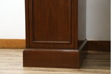 中古　DREXEL HERITAGE(ドレクセルヘリテイジ)　Triune(トライユン)　レザートップが格好いいマホガニー材製のデスク(定価約75万円)(両袖机、在宅ワーク、在宅用ワークデスク)(R-060387)