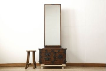 中古　民芸家具　岩谷堂箪笥　上質な和の空間を演出するドレッサー(姿見、ミラー、鏡台)(R-060389)