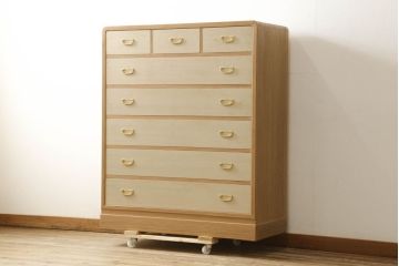 中古　上品な和の雰囲気漂う加茂総桐小袖箪笥(胴厚、整理タンス、引き出し、チェスト、和箪笥、衣装箪笥)(R-060392)