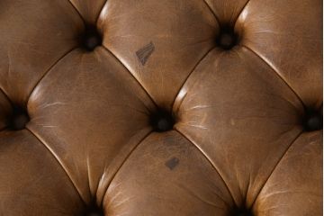 イギリスビンテージ　本革　レザーの風合いと猫脚が上品なオットマン(ヴィンテージ、スツール、椅子、イス、1人掛け、1P)(R-060400)