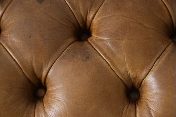 イギリスビンテージ　本革　レザーの風合いと猫脚が上品なオットマン(ヴィンテージ、スツール、椅子、イス、1人掛け、1P)(R-060400)