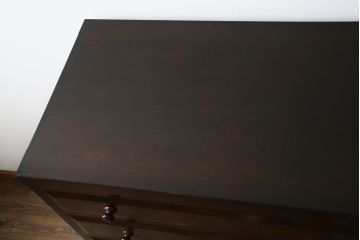 中古　美品　松本民芸家具　シックな佇まいが上質な空間づくりにぴったりなD型和タンス(引き出し、チェスト、整理箪笥)(定価約67万円)(R-060401)