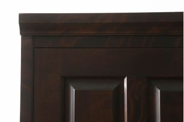 希少サイズ　中古　北海道民芸家具　細身で取り入れやすい上品な幅狭ワードローブ(洋服タンス、収納棚、細身、ロッカータンス)(R-060407)