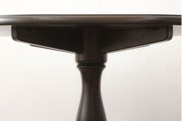 和製ビンテージ ヴィンテージ家具　北海道民芸家具　モダンでシックな佇まいの楕円形サイドテーブル(カフェテーブル、コーヒーテーブル)(R-060416)